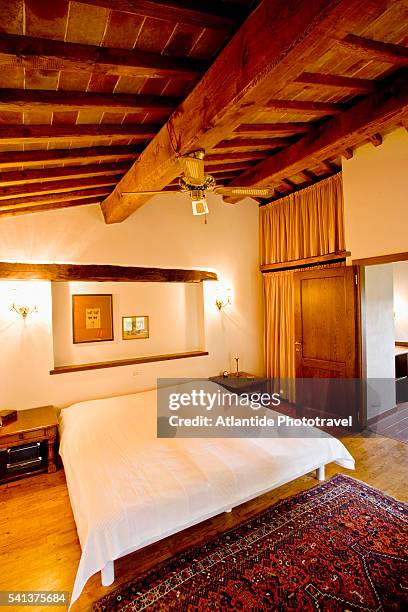 bedroom of a private house - sansepolcro stock pictures, royalty-free photos & images