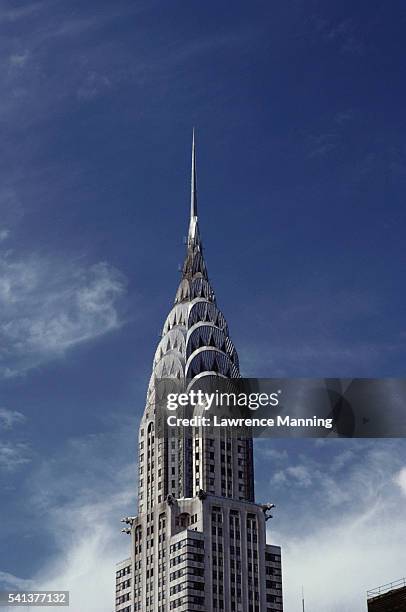 top of chrysler building - chrysler building stock pictures, royalty-free photos & images