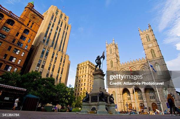 place d'armes - montreal clock tower stock pictures, royalty-free photos & images