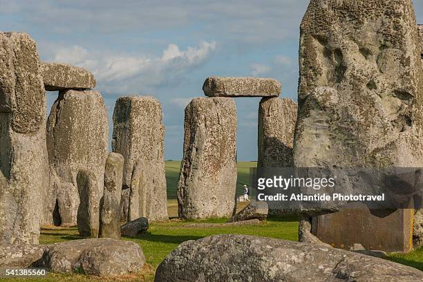 archeological ruins of stonehenge - stonehenge stockfoto's en -beelden