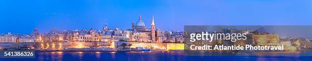 view of valletta - malta city stock pictures, royalty-free photos & images