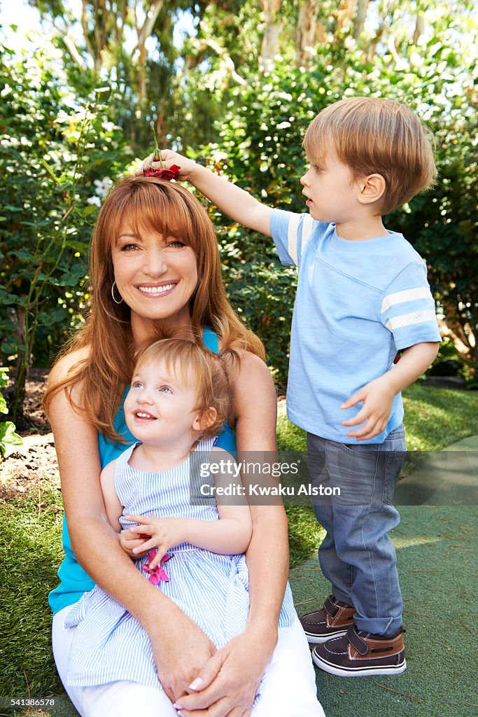 Jane Seymour with her grandchildren. News Photo - Getty Images