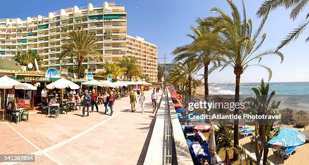 seaside promenade in marbella - marbella stock pictures, royalty-free photos & images