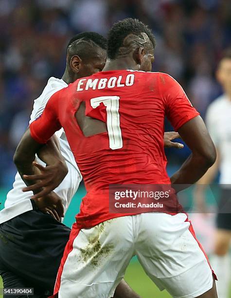 Breel Embolo of Switzerland in action during the UEFA EURO 2016 Group A match between Switzerland and France at Stade Pierre-Mauroy on June 19, 2016...