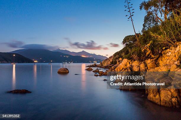 elba island - forno, the village and the beach - portoferraio stock pictures, royalty-free photos & images