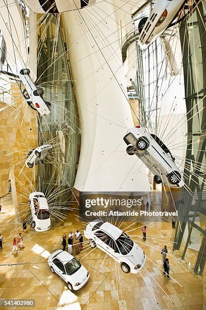 inopportune: stage one on display in atrium of guggenheim museum - inopportune stage one stock pictures, royalty-free photos & images