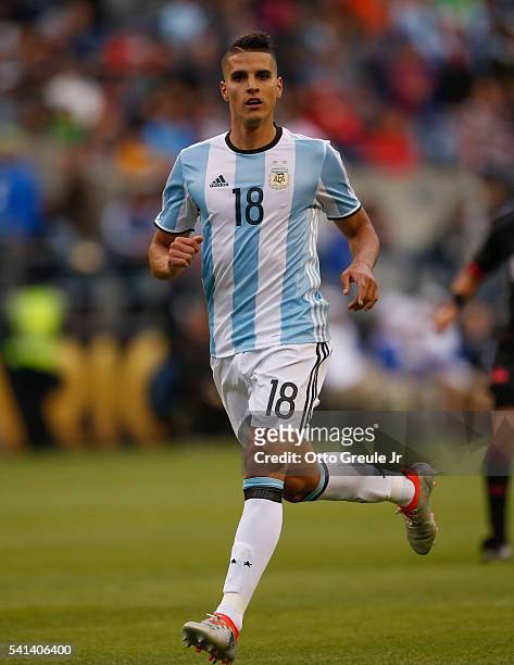Erik Lamela of Argentina follows the play against Bolivia during the 2016 Copa America Centenario Group D match at CenturyLink Field on June 14, 2016...