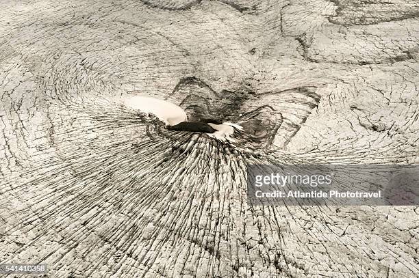aerial view of langjokull - langjokull stock pictures, royalty-free photos & images