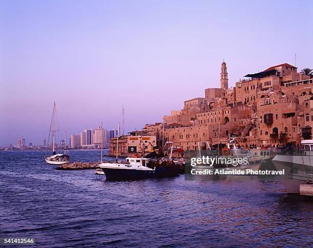 jaffa old town in tel aviv at sunset - ジャファ ストックフォトと画像