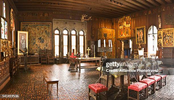 isabella stewart gardner museum, the gothic room - isabella stewart gardner museum boston stock-fotos und bilder