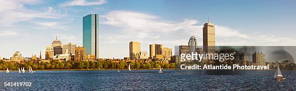 view of the the town from cambridge riverside - cambridge massachusetts stock pictures, royalty-free photos & images