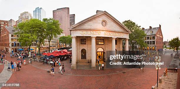 view of quincy market - quincy massachusetts stock pictures, royalty-free photos & images