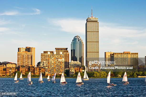 view of the city from cambridge - charles river stock pictures, royalty-free photos & images