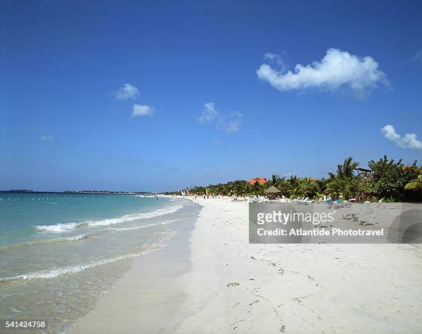 beach at the resort town of negril in jamaica - jamaica beach stock pictures, royalty-free photos & images