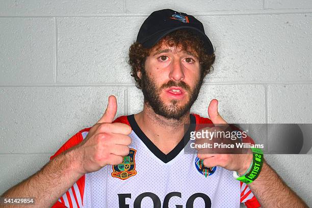 Lil Dicky poses for a portrait at Birthday Bash at Philips Arena on June 18, 2016 in Atlanta, Georgia.
