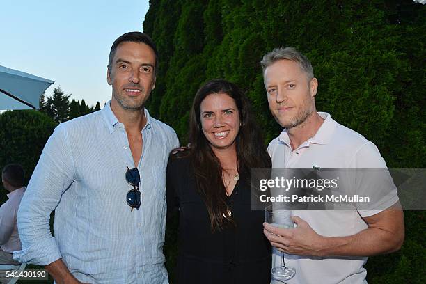 Nathan Orsman, Jenny Dunion and David Svanda attend The Sixteenth Annual Midsummer Night Drinks Benefiting God's Love We Deliver at Private Residence...