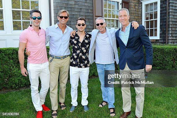 Richard James, Randy Florke, Peter Hext, Chad Leat and Sean Patrick Maloney attend The Sixteenth Annual Midsummer Night Drinks Benefiting God's Love...