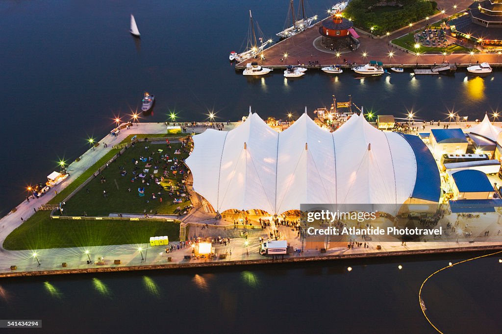 Pier Six Pavilion seen from Mariott Waterfront Hotel