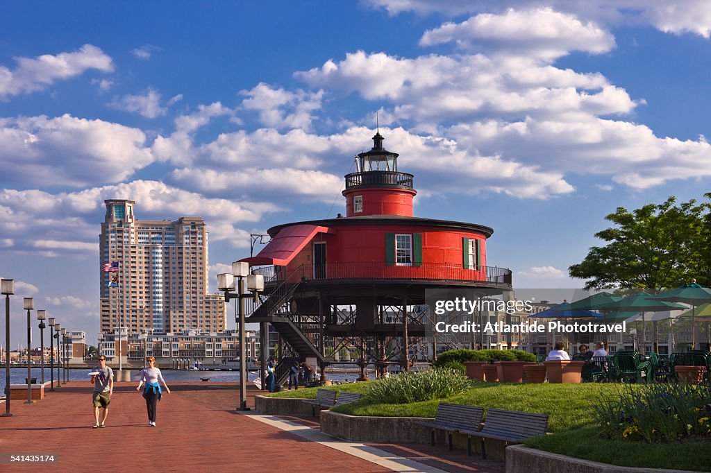 Seven Foot Knoll Lighthouse in Baltimore's Inner Harbor