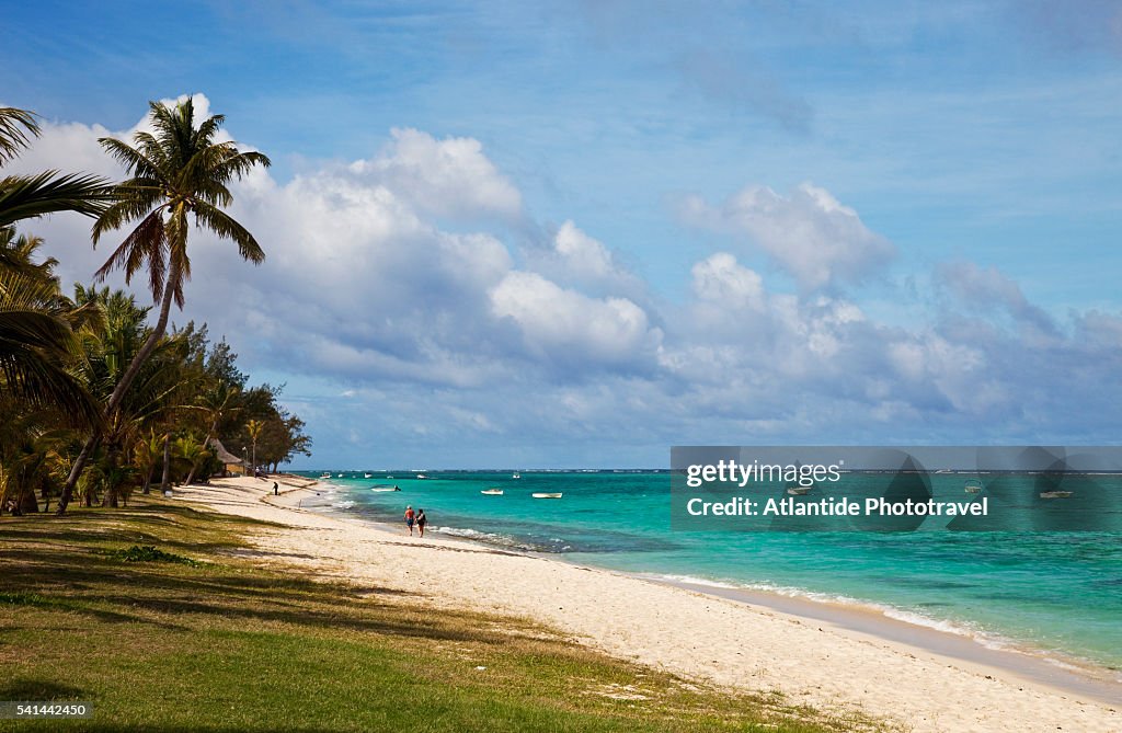 Beach on Le Morne Brabant peninsula