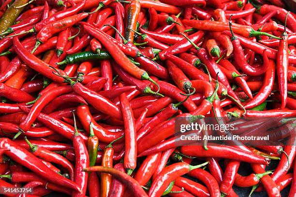 pudu market, hot peppers - pudu stock pictures, royalty-free photos & images