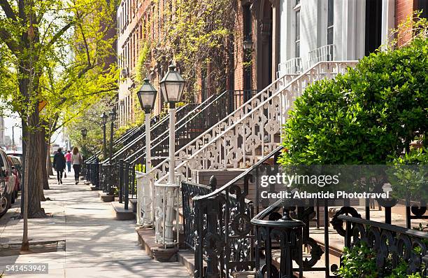 st. luke's place in the west village - west village stock pictures, royalty-free photos & images
