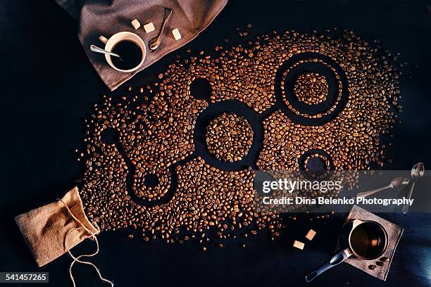 coffee signs - círculo nas plantações - fotografias e filmes do acervo