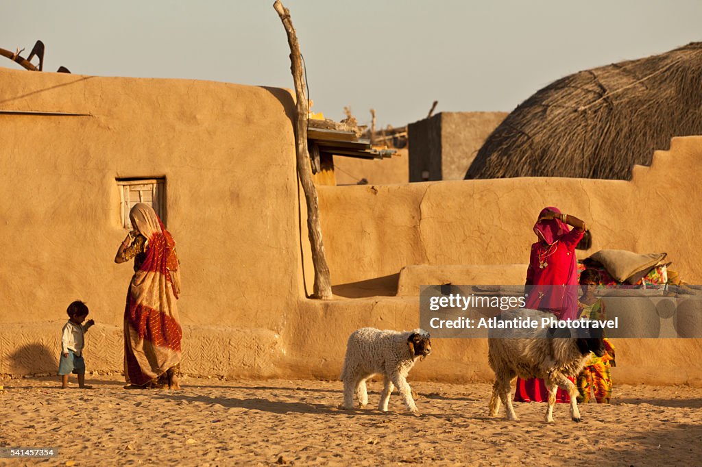 Small village in the Thar desert