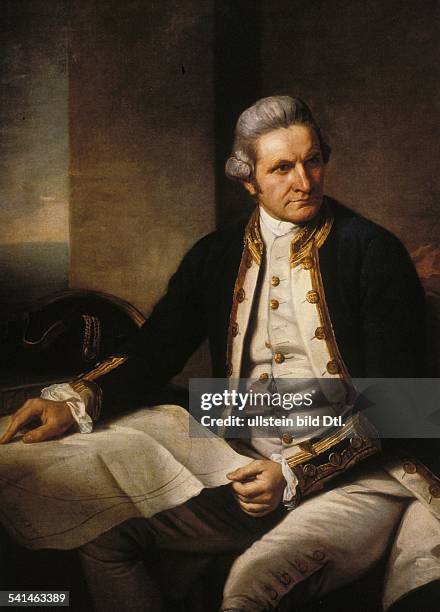 Paintings James Cook 27.10.1728-14.02.1779+ Navigator, discoverer, Great Britain - painting by Nathaniel Dance - 1770