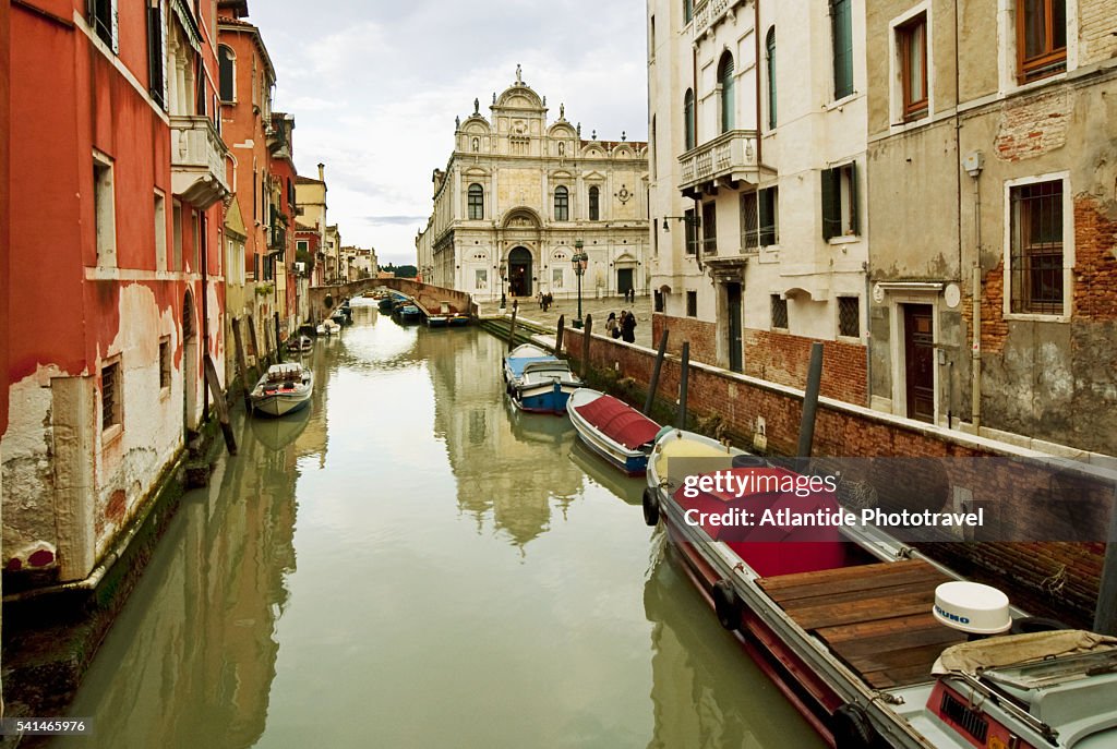 Rio dei Mendicanti, Scuola (hospital) di San Marco on the background