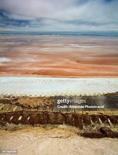 walvis bay, saltworks and beach - walvis bay stock pictures, royalty-free photos & images