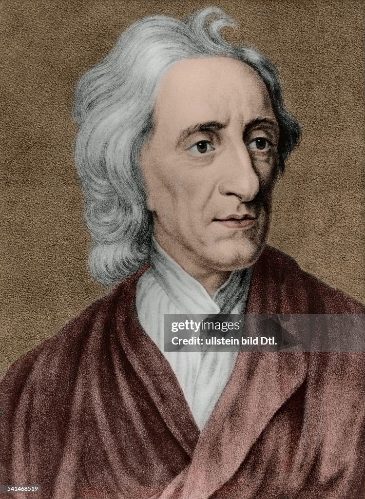 " Portrait of British philosopher John Locke- undated, colored later; identical with Image Number 224086