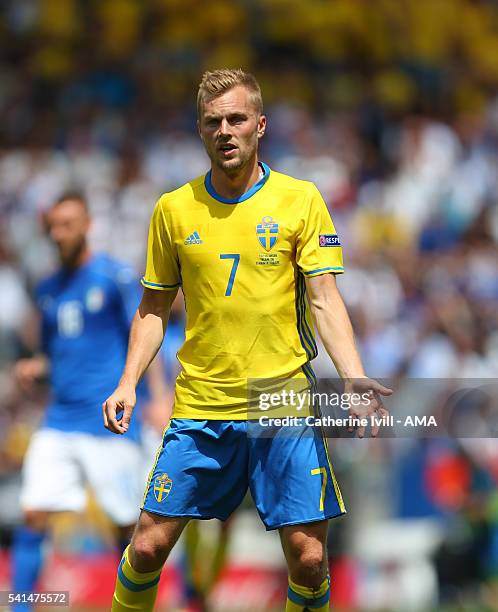 Sebastian Larsson of Sweden during the UEFA EURO 2016 Group E match between Italy and Sweden at Stadium Municipal on June 17, 2016 in Toulouse,...