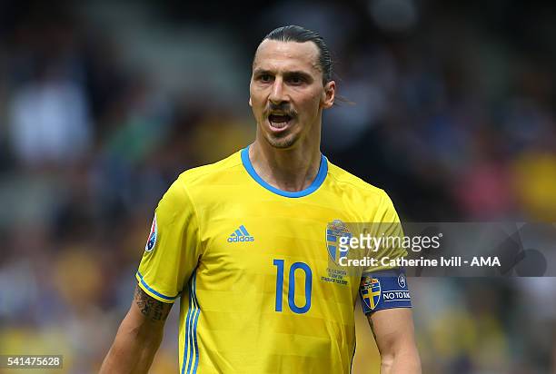 Zlatan Ibrahimovich of Sweden during the UEFA EURO 2016 Group E match between Italy and Sweden at Stadium Municipal on June 17, 2016 in Toulouse,...