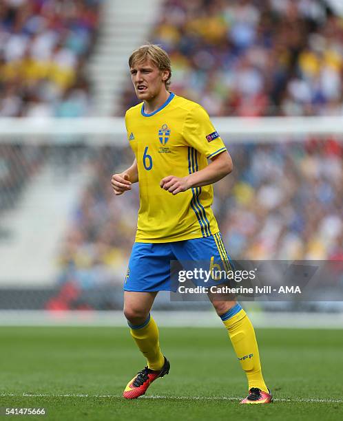 Emil Forsberg of Sweden during the UEFA EURO 2016 Group E match between Italy and Sweden at Stadium Municipal on June 17, 2016 in Toulouse, France.