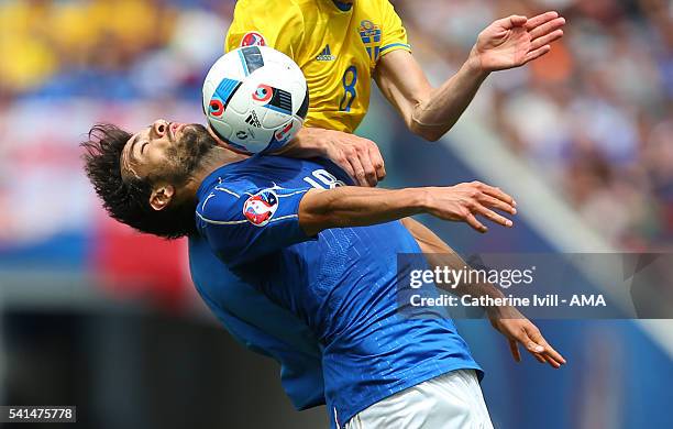 Marco Parolo of Italy during the UEFA EURO 2016 Group E match between Italy and Sweden at Stadium Municipal on June 17, 2016 in Toulouse, France.