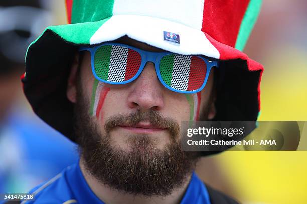 Fan of Italy during the UEFA EURO 2016 Group E match between Italy and Sweden at Stadium Municipal on June 17, 2016 in Toulouse, France.