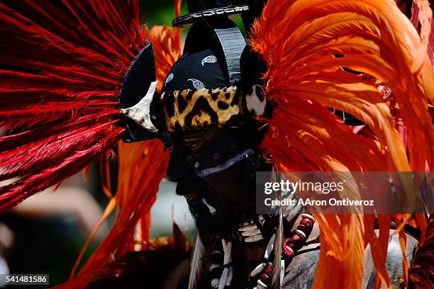 Robert Amaya dances during a mural dedication at La Raza Park on Sunday, June 20, 2016. The Denver Arts and Venue' public art program in conjunction...