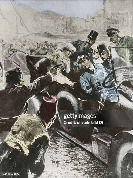 Franz Ferdinand*18.12.1863-+Archduke of Austria-EsteCrown Prince of Austria-Hungary"Assassination in Sarajevo" Gavrilo Princip firing the deadly...