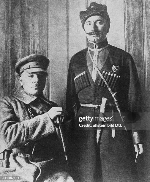 Russian Civil War Kliment Voroshilov *1881-1969+ Politician, military, USSR Semyon Budyonni and Kliment Voroshilov as commanders in the Civil War -...