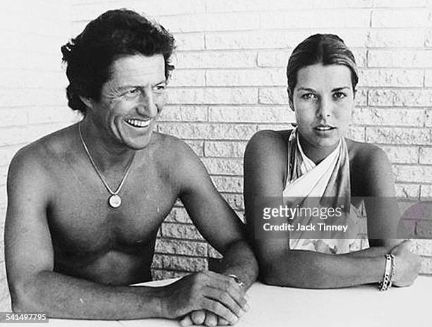 Philippe Junot and his fiance, Princess Caroline of Monaco , Ocean City, New Jersey, 1977.