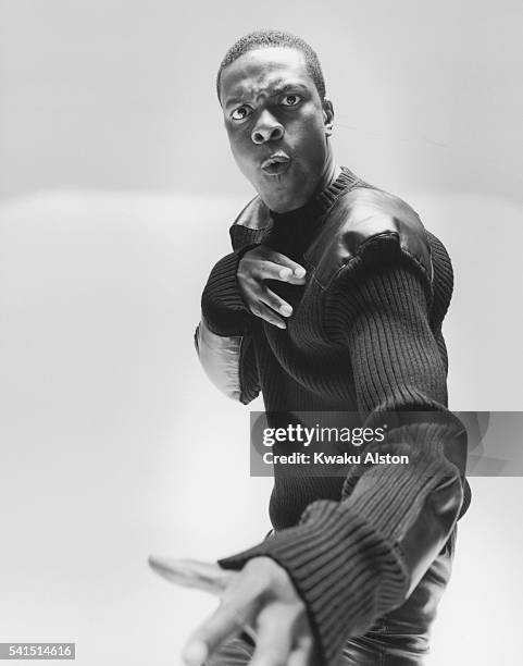 Comedian Chris Tucker in Martial Arts Pose