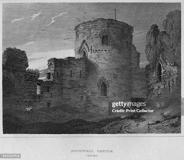 Bothwell Castle, Clydesdale', 1814. From The Border Antiquities of England and Scotland, Vol. II, by Walter Scott, Esq. [Longman & Co., London, 1814]...