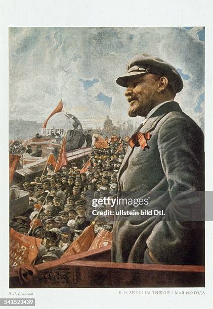 Soviet Union Lenin *22.04.1870-+ Politician, USSR Lenin at a speech on May Day - undated