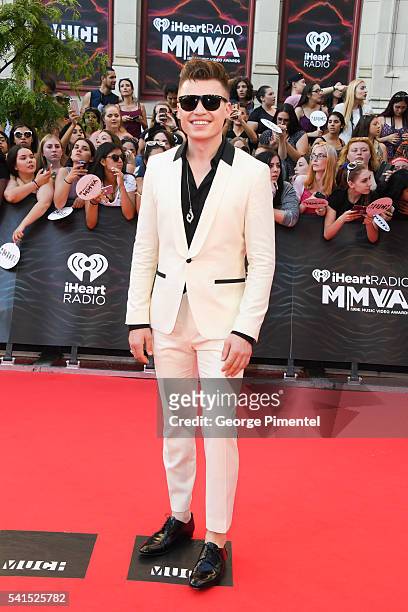 Shawn Hook arrives at the 2016 iHeartRADIO MuchMusic Video Awards at MuchMusic HQ on June 19, 2016 in Toronto, Canada.