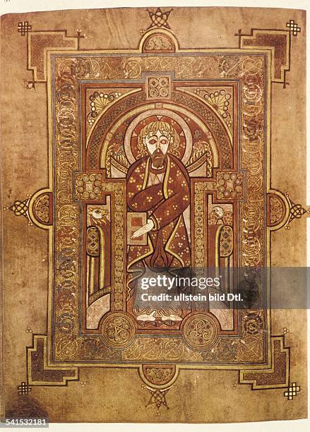 Middle Ages Matthew Saint, apostle, evangelist, disciple of Jesus - from the Book of Kells - around 800