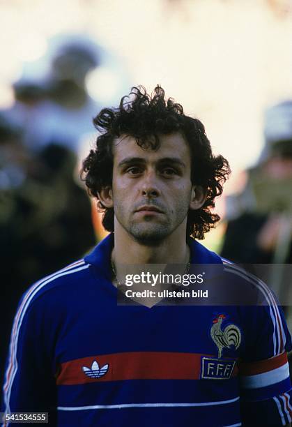 European Football Championship 1984, Final_tournament in France, semi-final in Marseille: France vs. Portugal 3:2 e.t., portrait of Michel PLATINI ,...