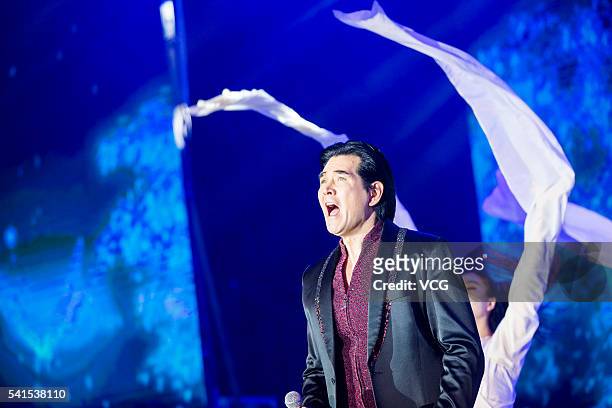 Chinese-American singer Fei Xiang performs onstage on June 19, 2016 in Jiujiang, Jiangxi Province of China.