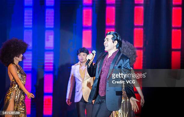 Chinese-American singer Fei Xiang performs onstage on June 19, 2016 in Jiujiang, Jiangxi Province of China.