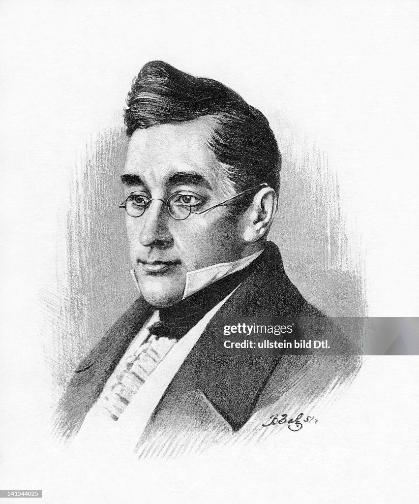 Alexander Sergeyevich Griboyedov *15.01.1795-11.02.1829+, writer, diplomat, Russia, portrait, date unknown, drawing by A. Savyalov